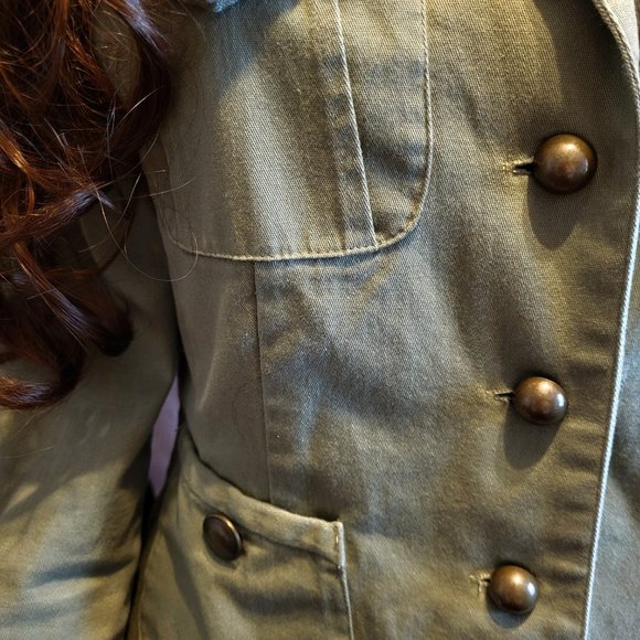 VINTAGE 90’s - Ninety 90 - Army Green Safari Jacket - Size Small - Picture 2 of 6